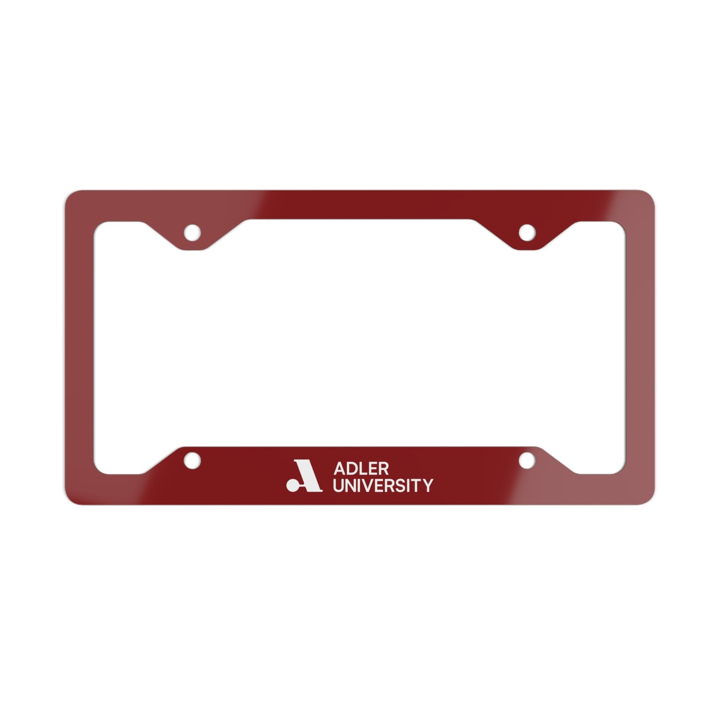 Adler University Metal License Plate Frame