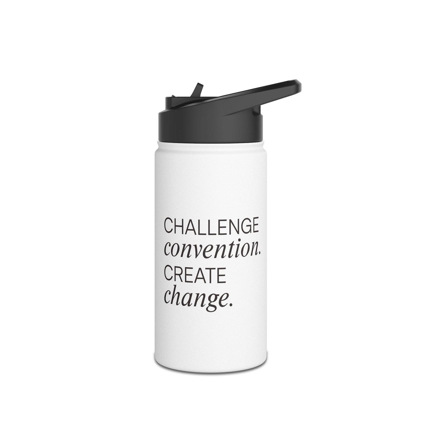 Adler University Logo Stainless Steel Water Bottle, Standard Lid
