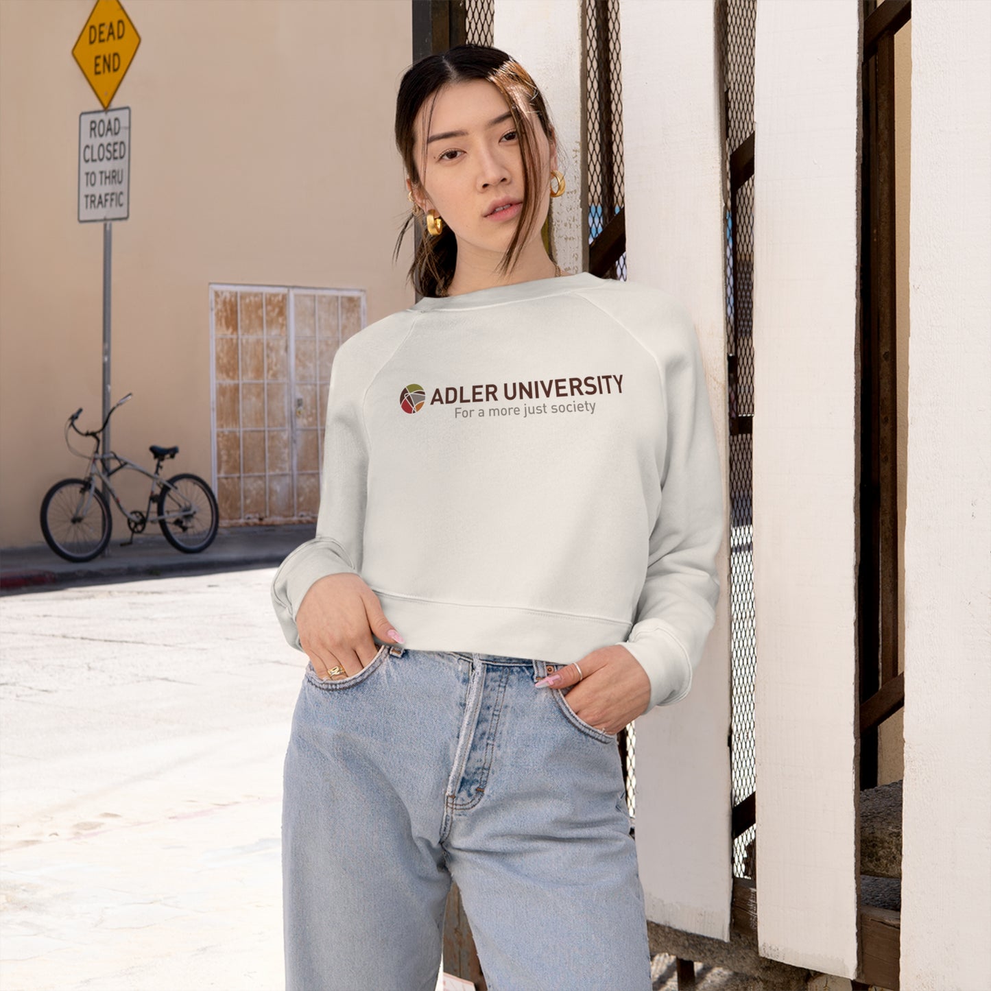Adler University Cropped Fleece Pullover