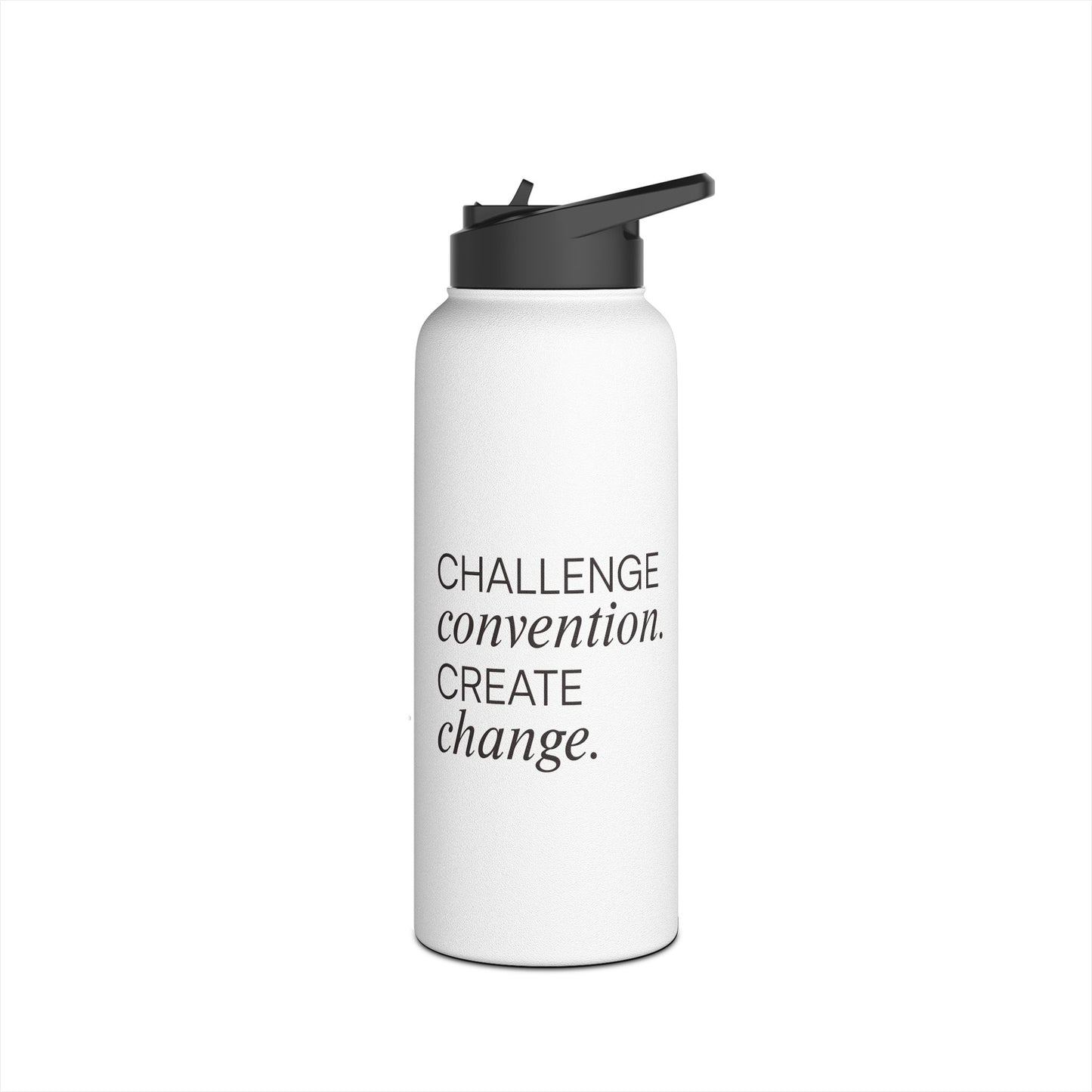 Adler University Logo Stainless Steel Water Bottle, Standard Lid