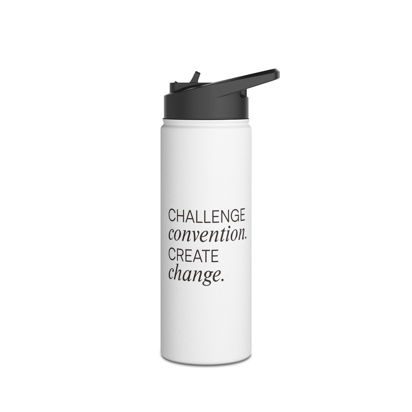 Adler University Logo Stainless Steel Water Bottle, Standard Lid
