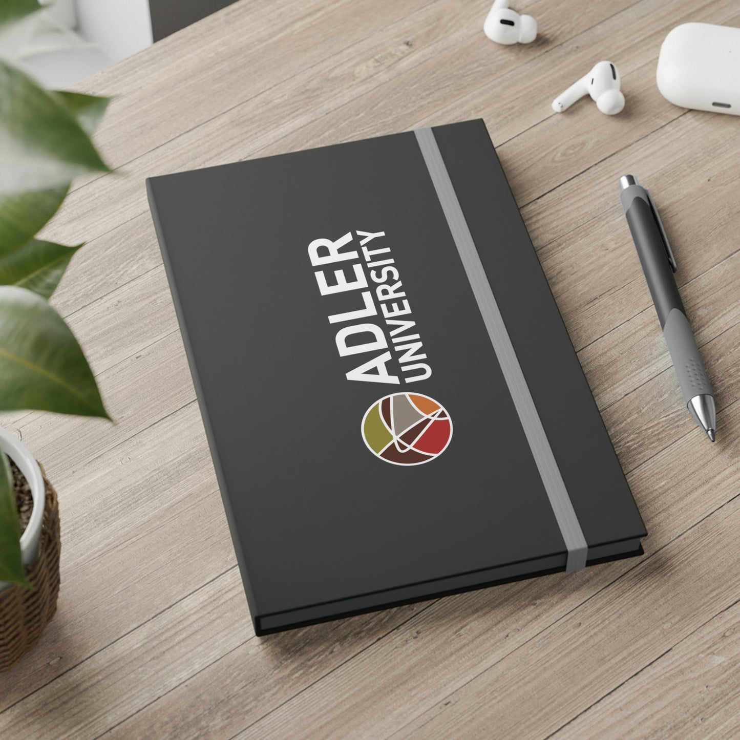 Adler University Logo Notebook - Ruled