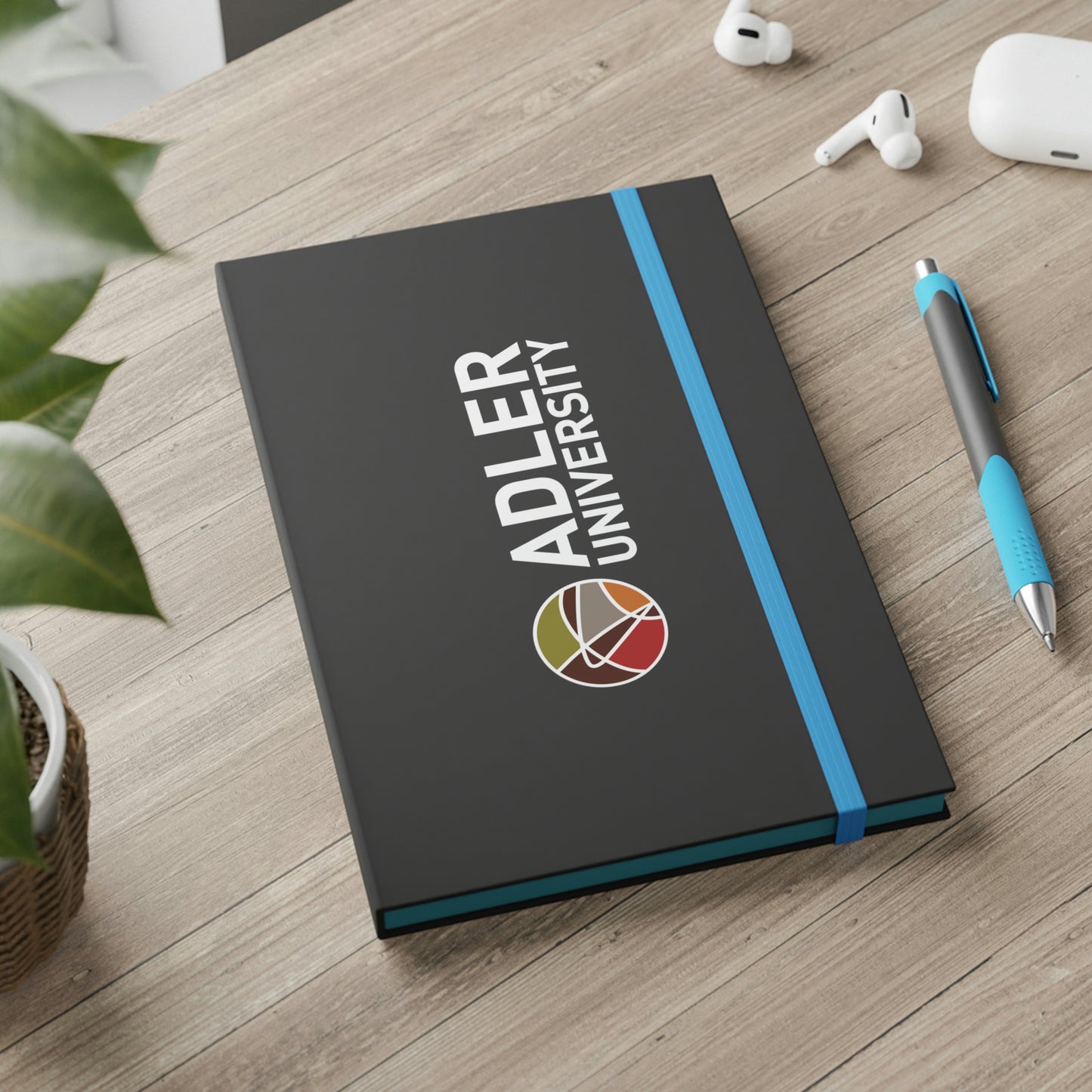 Adler University Logo Notebook - Ruled