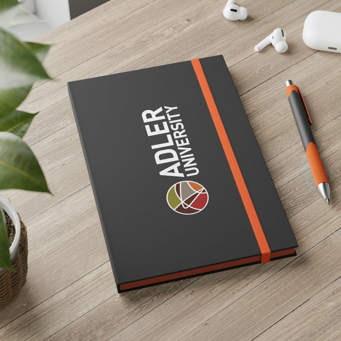 Adler University Logo Notebook - Ruled