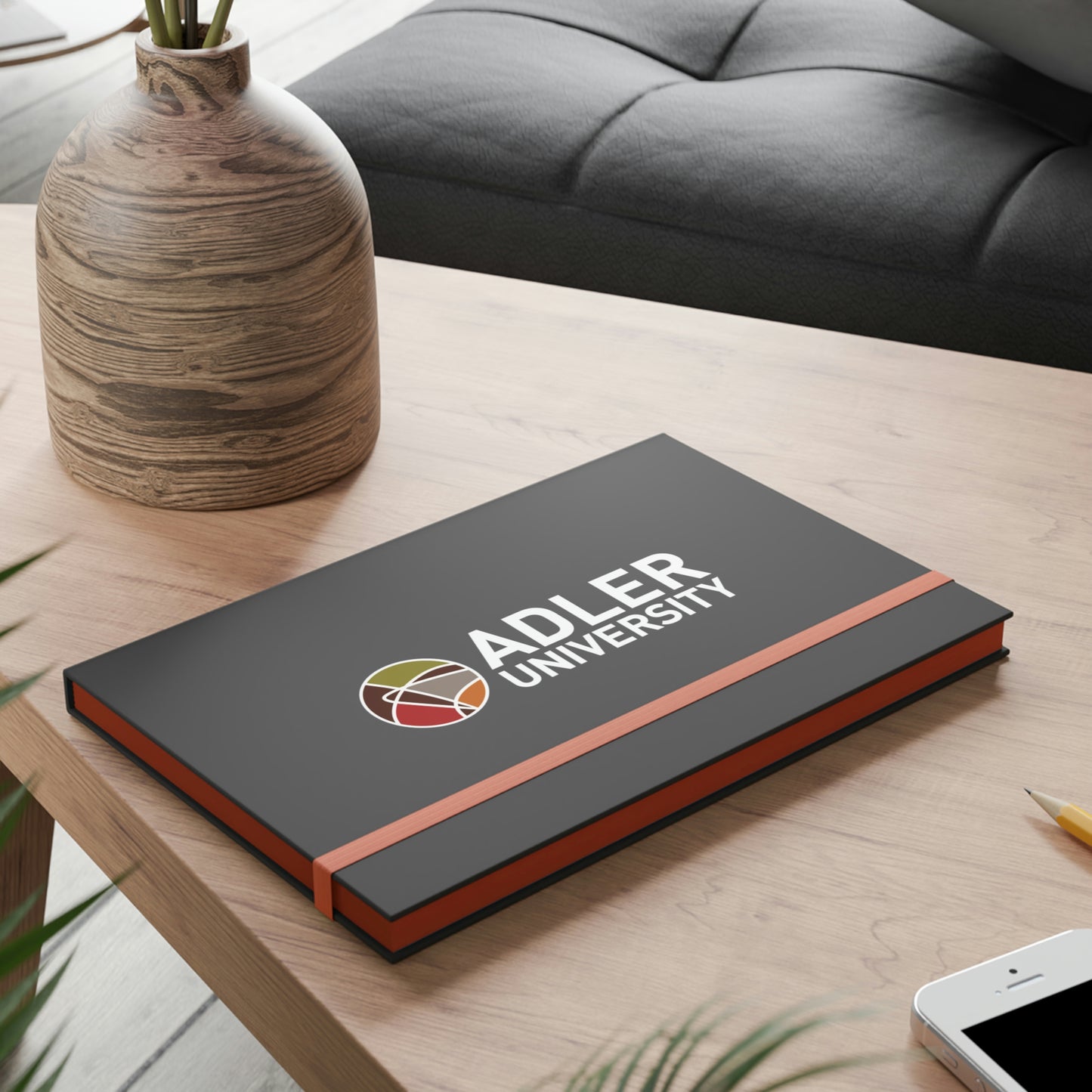 Adler University Logo Notebook - Ruled