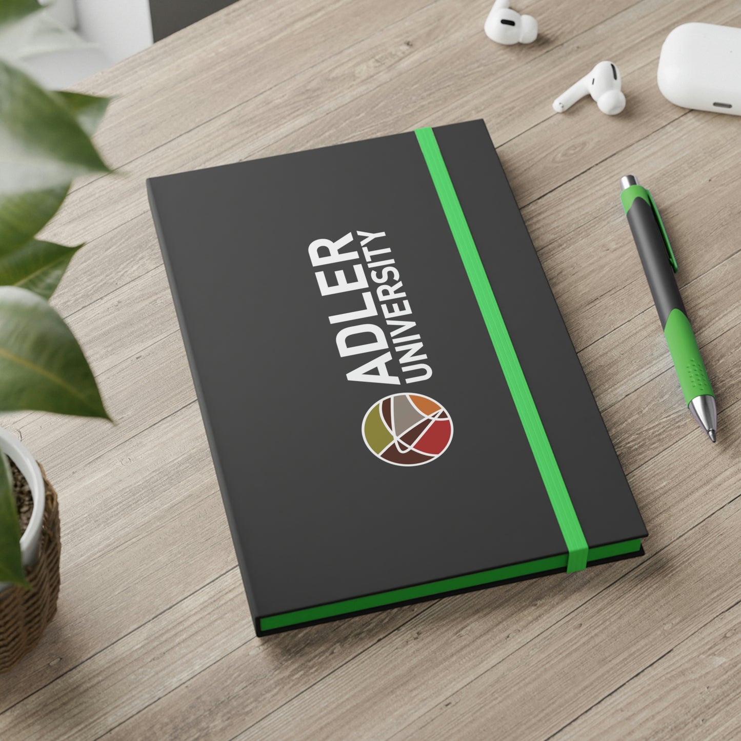 Adler University Logo Notebook - Ruled
