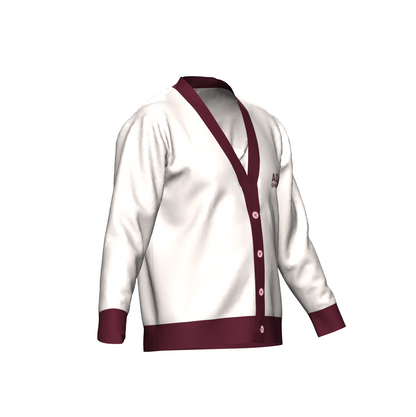 Adler Cardigan Bone with Contrast Trim