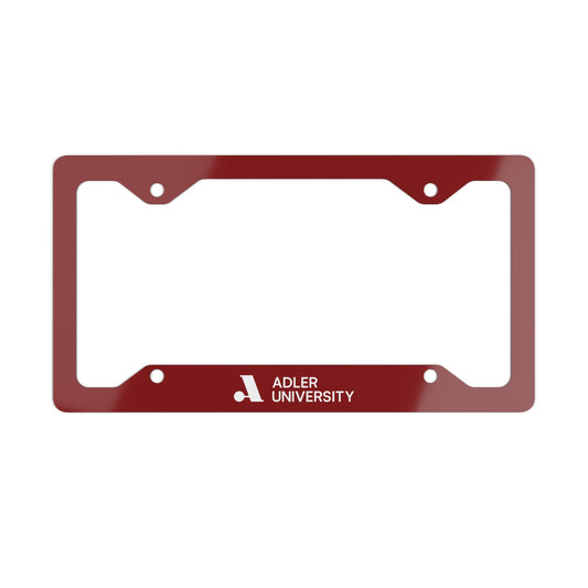 Adler University Metal License Plate Frame