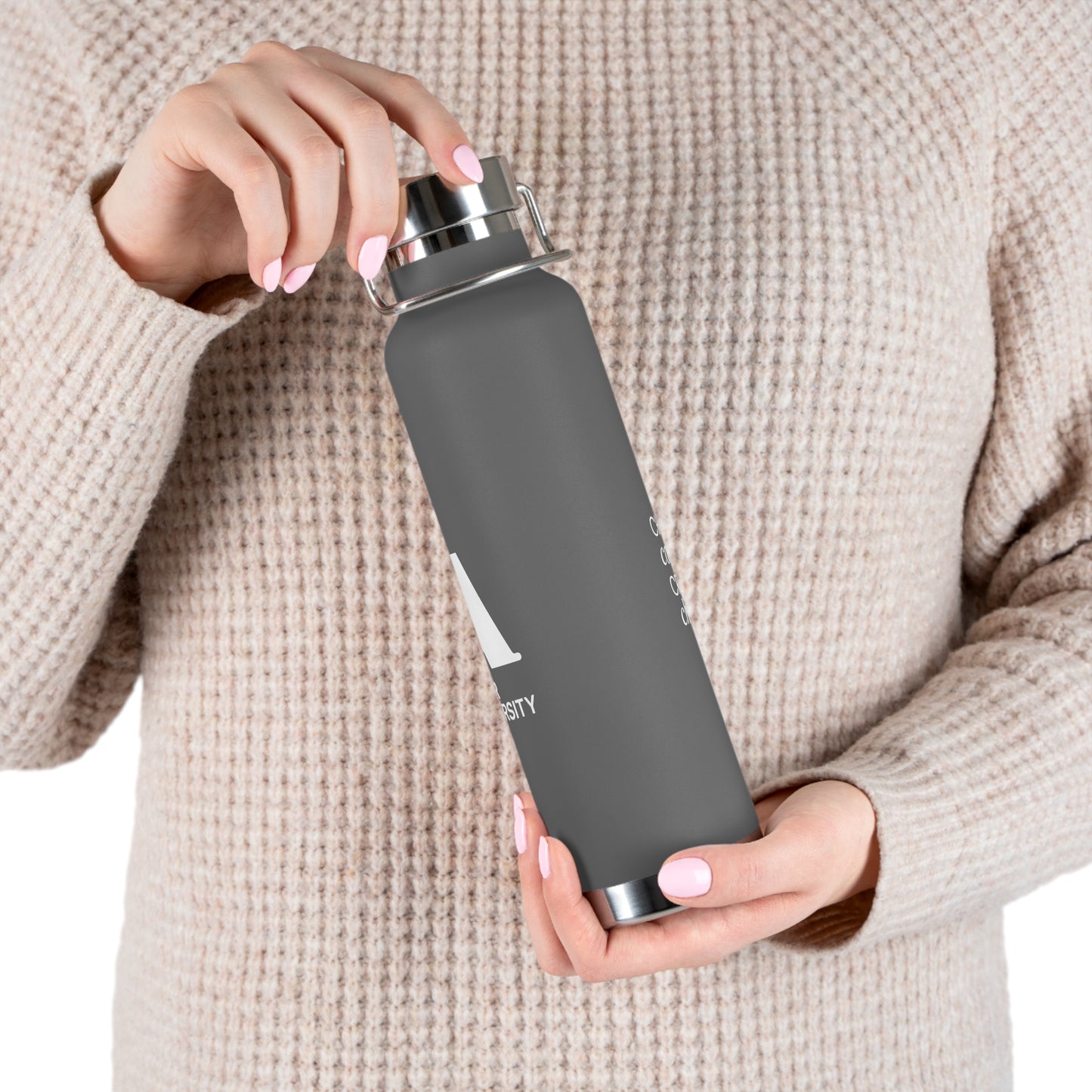 Adler Copper Vacuum Insulated Bottle, 22oz