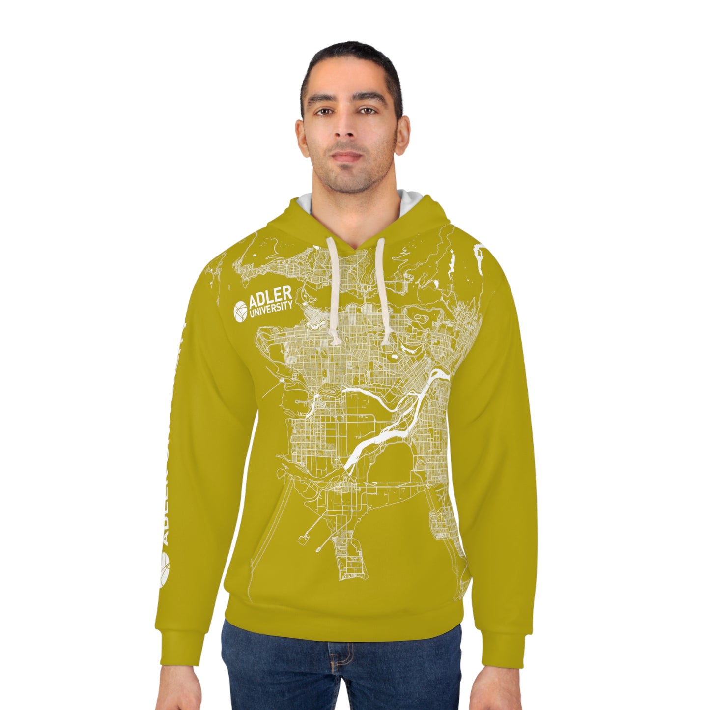 Adler University Vancouver Unisex Pullover Hoodie - Chartreuse