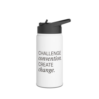Adler University Logo Stainless Steel Water Bottle, Standard Lid