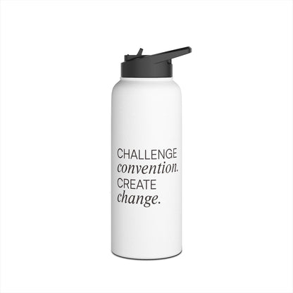 Adler University Logo Stainless Steel Water Bottle, Standard Lid