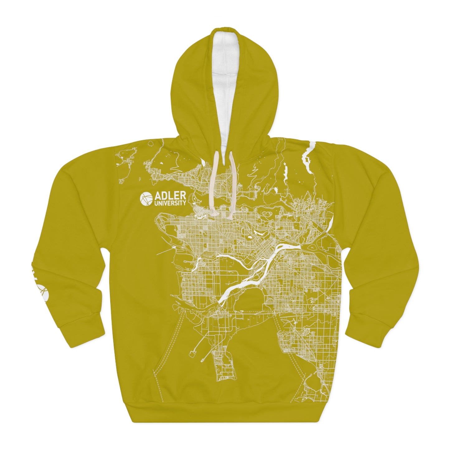Adler University Vancouver Unisex Pullover Hoodie - Chartreuse