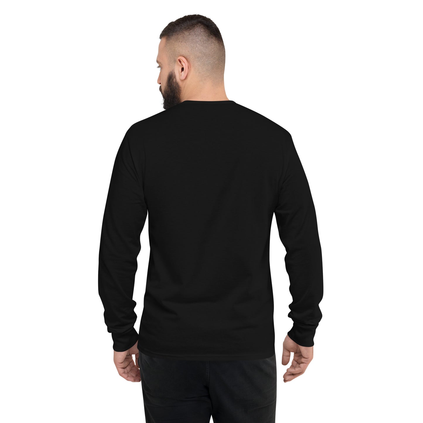 MSHP Embroidered Men's Champion Long Sleeve Shirt - Black