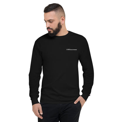 MSHP Embroidered Men's Champion Long Sleeve Shirt - Black