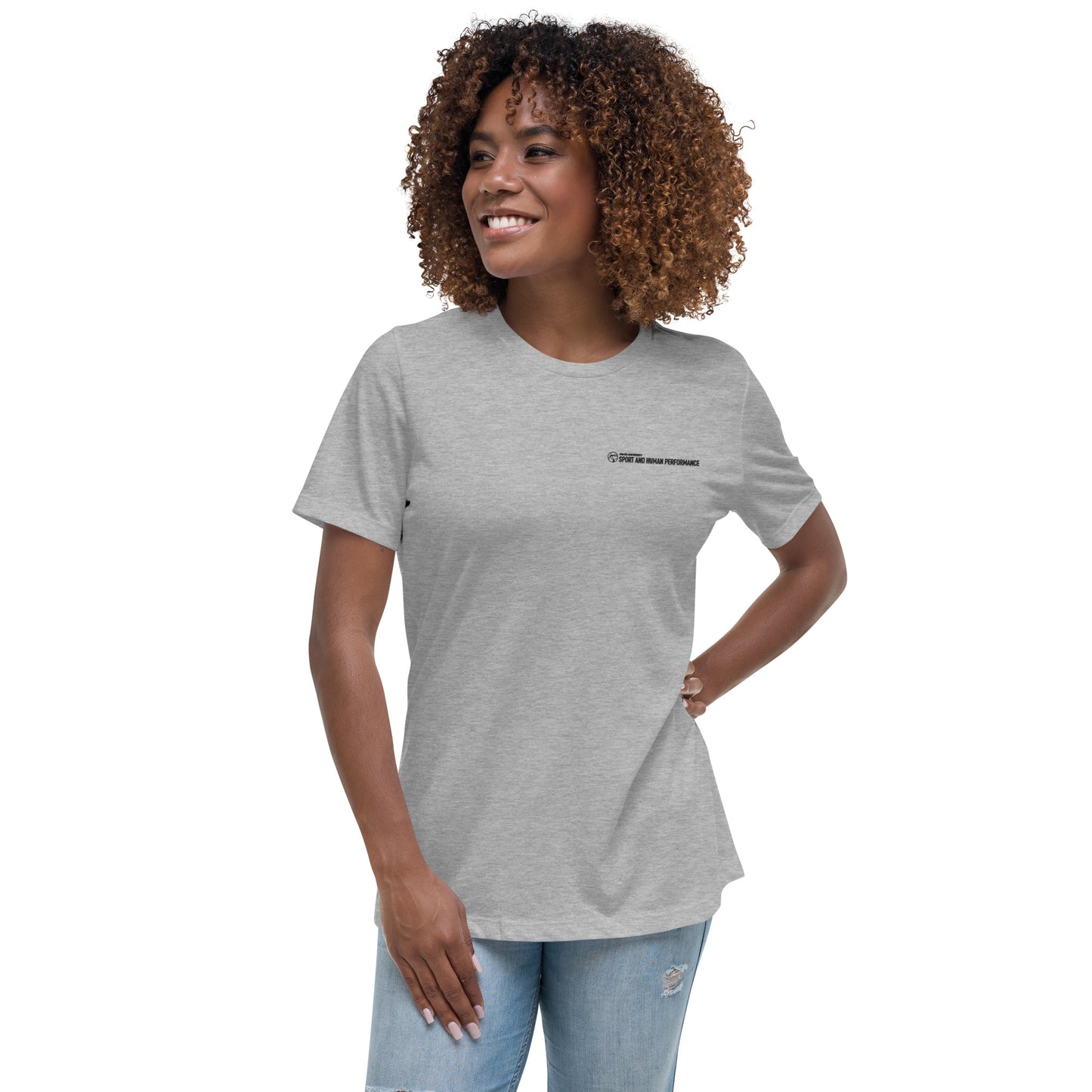 MSHP Embroidered Women's Relaxed T-Shirt - Black Logo