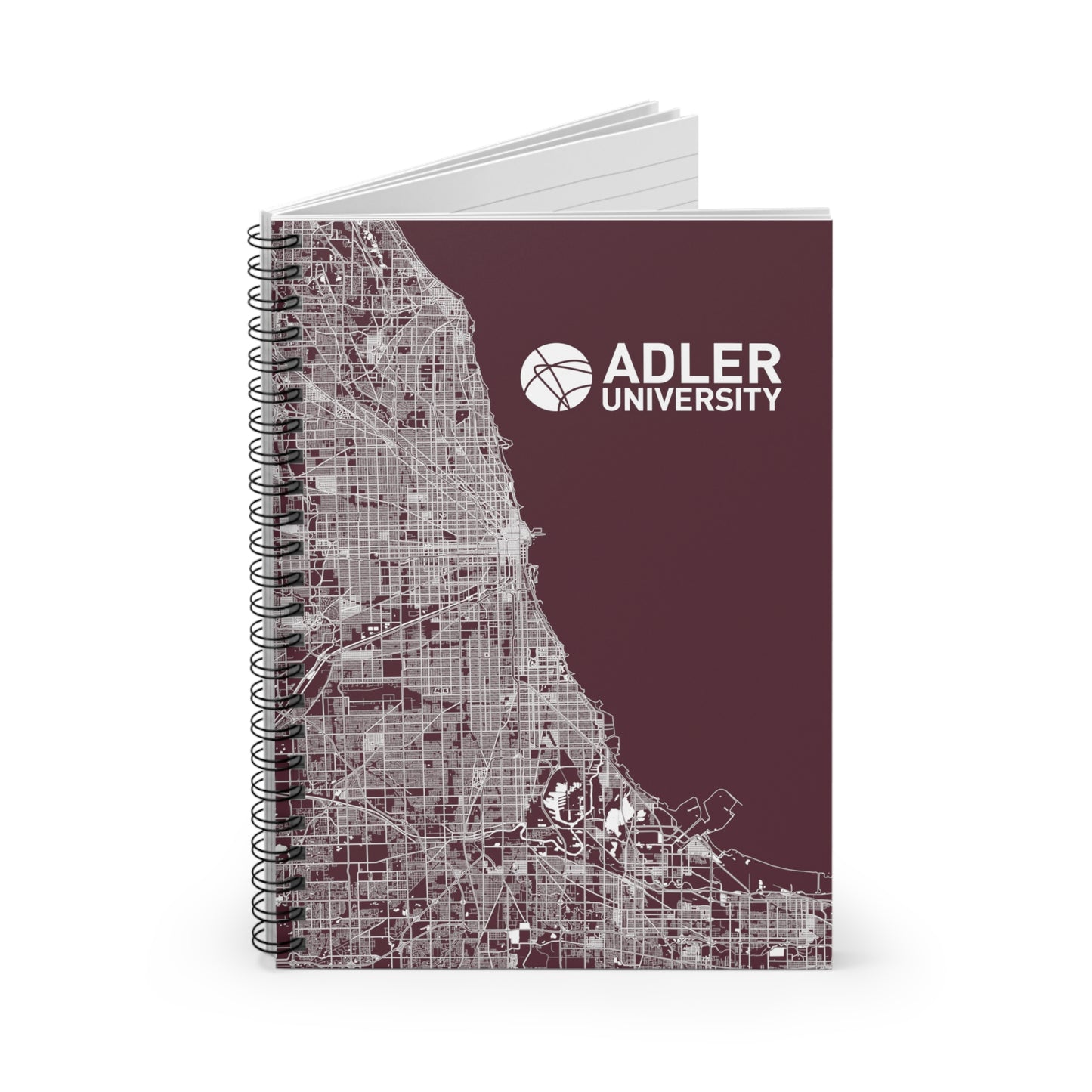 Adler University Chicago Spiral Notebook - Ruled Line