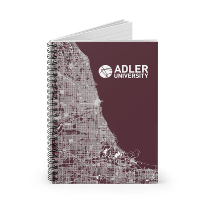 Adler University Chicago Spiral Notebook - Ruled Line
