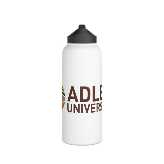 Adler University Logo Stainless Steel Water Bottle, Standard Lid