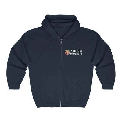 Adler University Unisex Heavy Blend™ Full Zip Hooded Sweatshirt