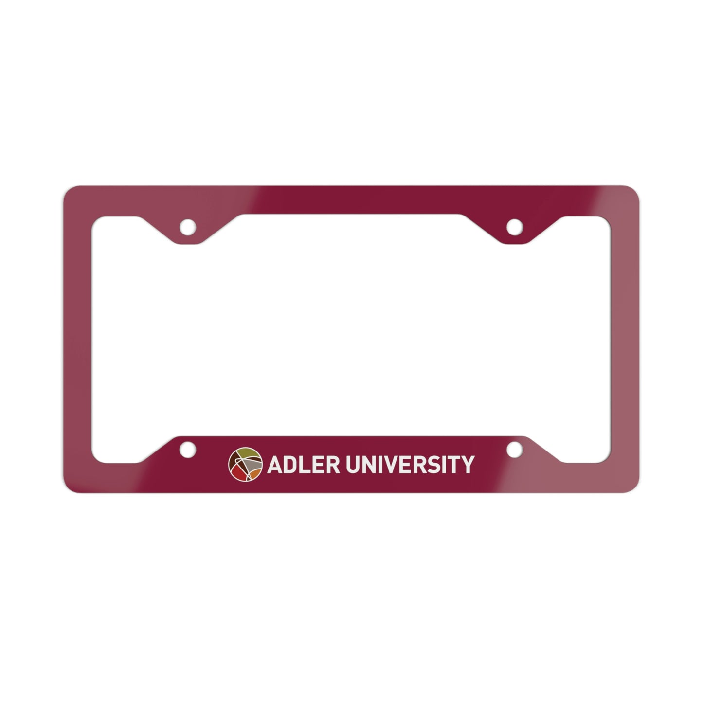 Adler University Metal License Plate Frame
